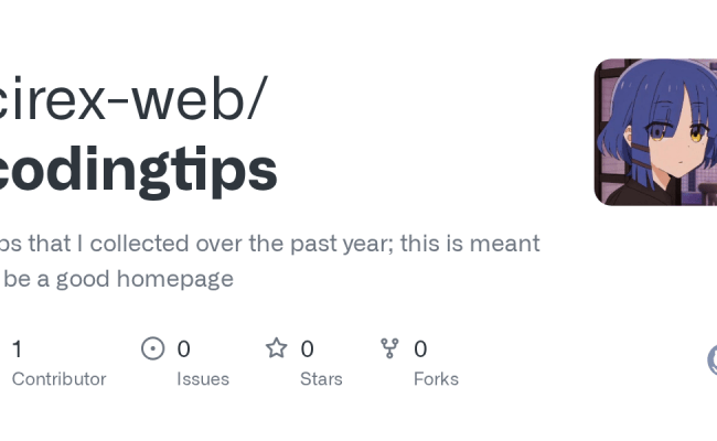 GitHub - Cirex-web/codingtips: Tips That I Collected Over The Past Year ...