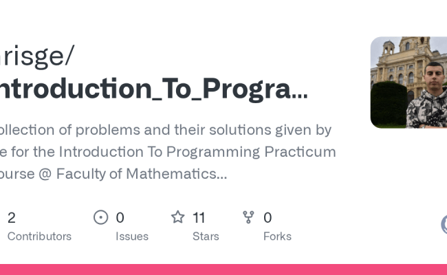 GitHub - Hrisge/Introduction_To_Programming_Practicum_Course ...