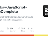 Github Pixabay Javascript Autocomplete An Extremely Lightweight And