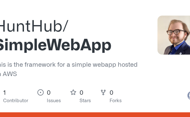 GitHub - HuntHub/SimpleWebApp: This Is The Framework For A Simple ...