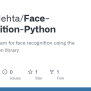 GitHub - LaganMehta/Face-Recognition-Python: A Python Program For Face ...