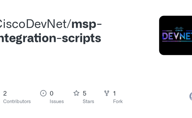 GitHub - CiscoDevNet/msp-integration-scripts