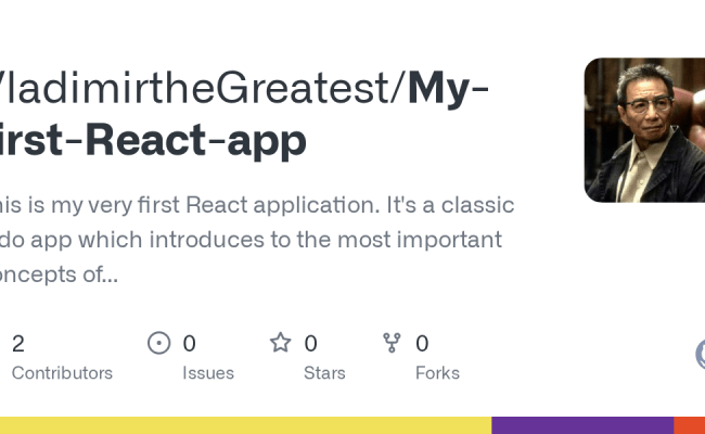 GitHub - VladimirtheGreatest/My-first-React-app: This Is My Very First ...