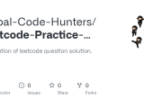Github Global Code Hunters Neetcode Practice Solution The Solution