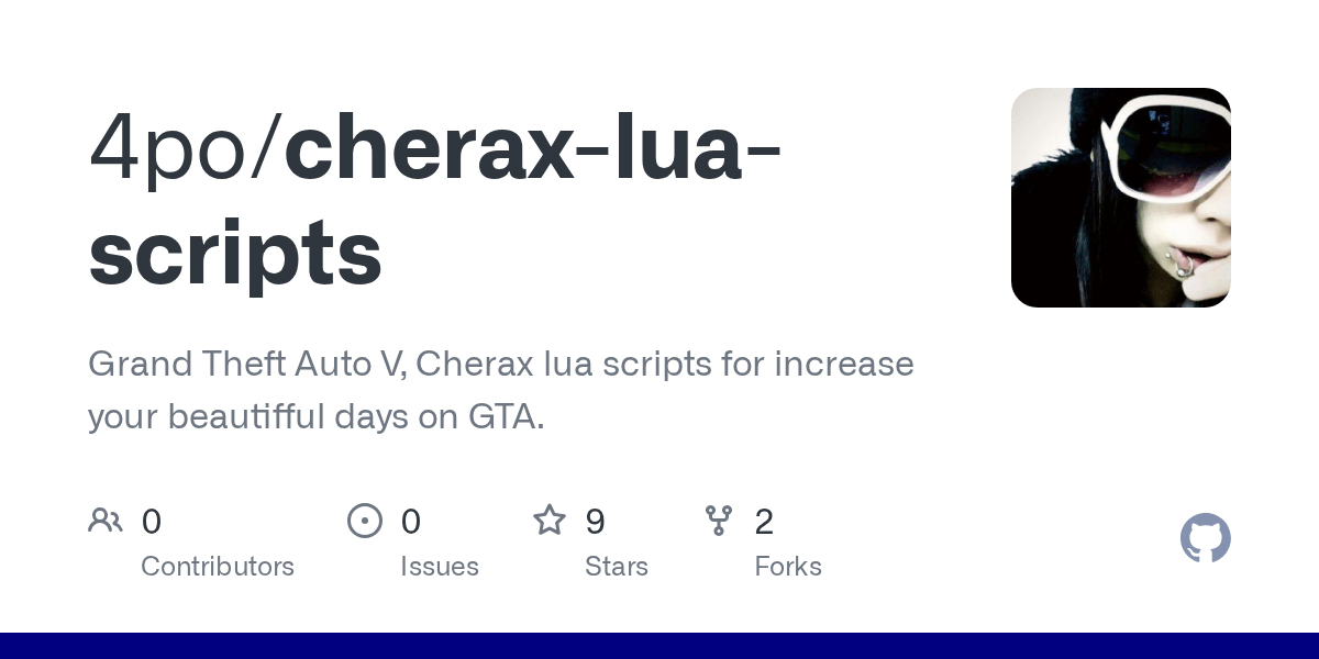 GitHub 4po Cherax Lua Scripts Grand Theft Auto V Cherax Lua Scripts Cherax Lua Scripts