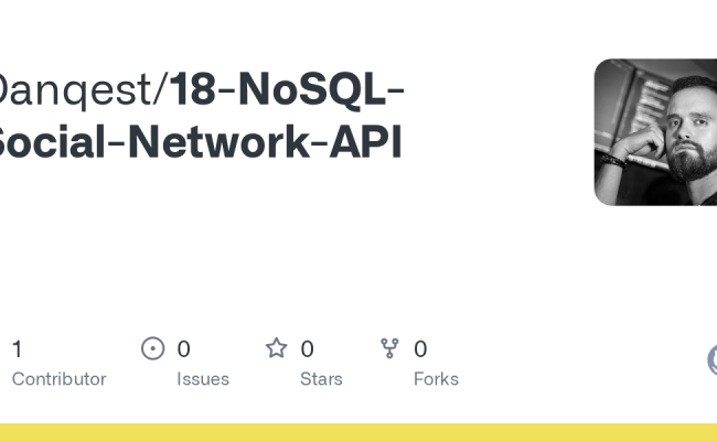 GitHub - Danqest/18-NoSQL-Social-Network-API