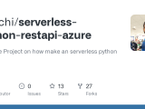 Github Bbachi Serverless Python Restapi Azure Example Project On How