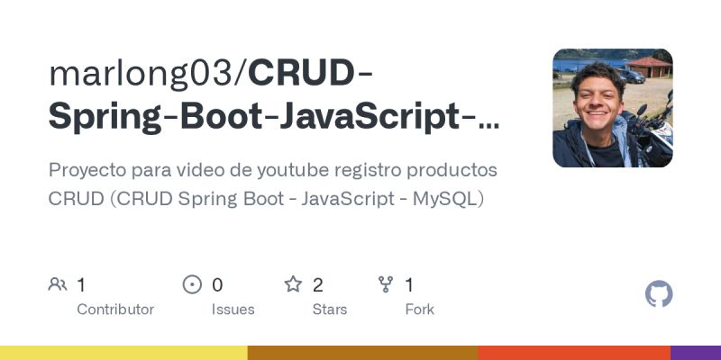 Github Gcruzrios Spring Boot Crud Productos Mysql Crud De Productos - Best Ocean Backgrounds in High Resolution