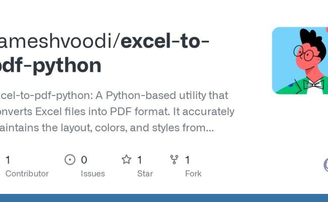 GitHub - Rameshvoodi/excel-to-pdf-python: Excel-to-pdf-python: A Python-based Utility That ...