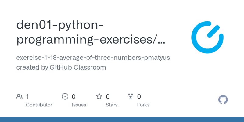 Github Den01 Python Programming Exercises Exercise 1 18 Average Of - Sunset Illustration Collection - 8K Quality