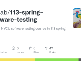 Github Sqlab 113 Spring Software Testing Labs For Nycu Software