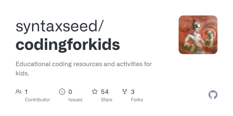 Github Syntaxseed Codingforkids Educational Coding Resources And Activities For Kids - Premium Minimal Wallpaper Gallery - Full HD