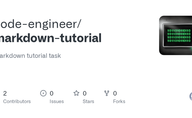 GitHub - Code-engineer/markdown-tutorial: Markdown Tutorial Task