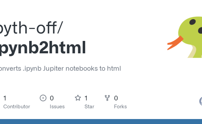 GitHub - Pyth-off/ipynb2html: Converts .ipynb Jupiter Notebooks To Html