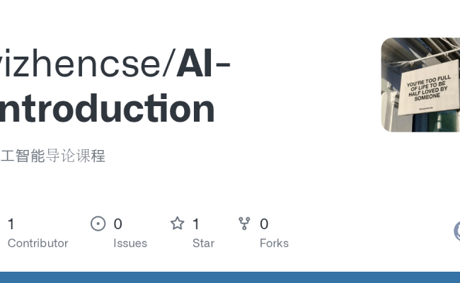 GitHub - Nkuzyz/AI-Introduction: 人工智能导论课程