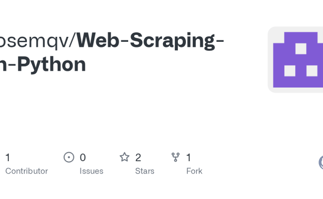 GitHub - Josemqv/Web-Scraping-in-Python