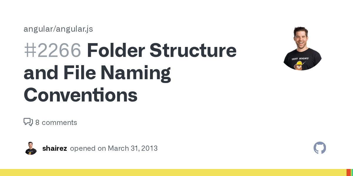 The social security administration (ssa) compiles a list of the most popular baby names over the past 100 years. Folder Structure And File Naming Conventions Issue 2266 Angular Angular Js Github
