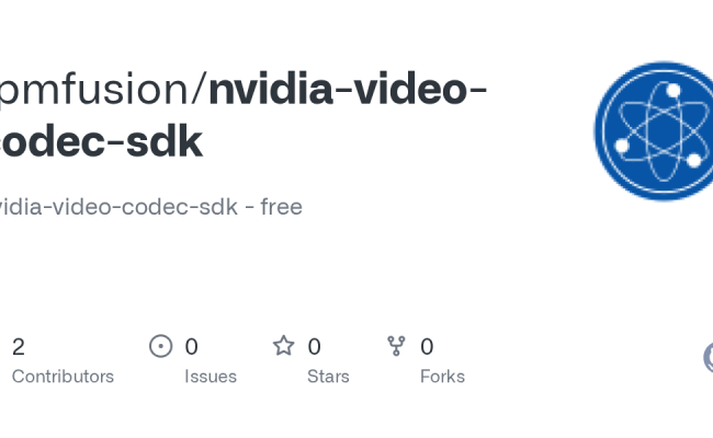 GitHub - Rpmfusion/nvidia-video-codec-sdk: Nvidia-video-codec-sdk - Free