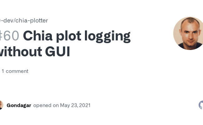 Chia Plot Logging Without GUI · Issue #60 · H9-dev/chia-plotter · GitHub