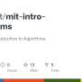 GitHub - Shterrett/mit-intro-algorithms: MIT 6.006 Introduction To ...