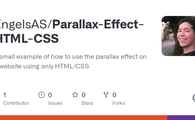 GitHub - EngelsAS/Parallax-Effect-HTML-CSS: A Small Example Of How To ...