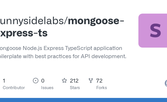GitHub - Sunnysidelabs/mongoose-express-ts: Mongoose Node.js Express ...