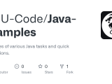 Github Gcu Code Java Examples Examples Of Various Java Tasks And