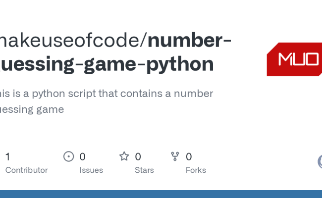 GitHub - Makeuseofcode/number-guessing-game-python: This Is A Python ...