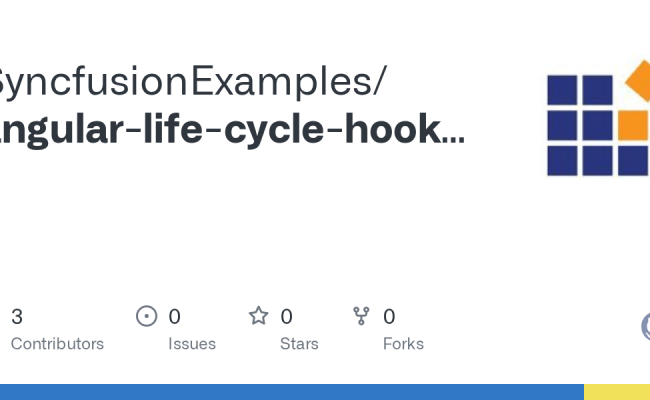 GitHub - SyncfusionExamples/angular-life-cycle-hooks-demo
