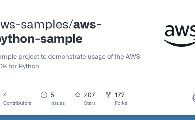 GitHub - Aws-samples/aws-python-sample: Sample Project To Demonstrate ...