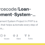 GitHub - Freesourcecode/Loan-Management-System-Project-in-PHP-with ...