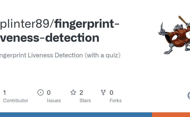 GitHub - Splinter89/fingerprint-liveness-detection: Fingerprint ...