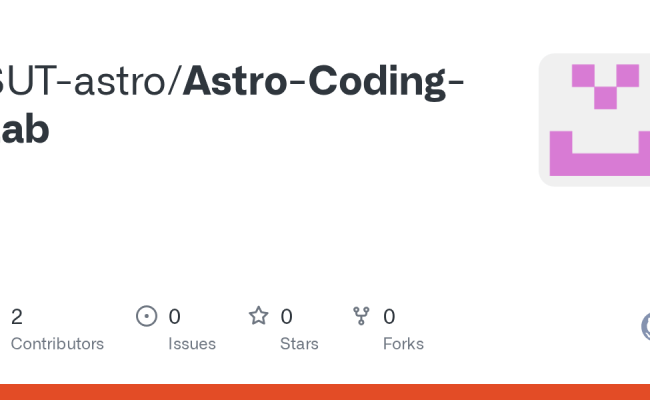 GitHub - SUT-astro/Astro-Coding-Lab