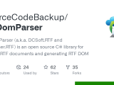 Github Sourcecodebackup Rtfdomparser Rtfdomparser A K A Dcsoft Rtf