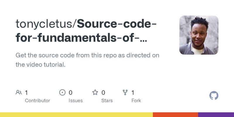 Github Tonycletus Source Code For Fundamentals Of Javascript Tutorial - Best Sunset Arts in 4K