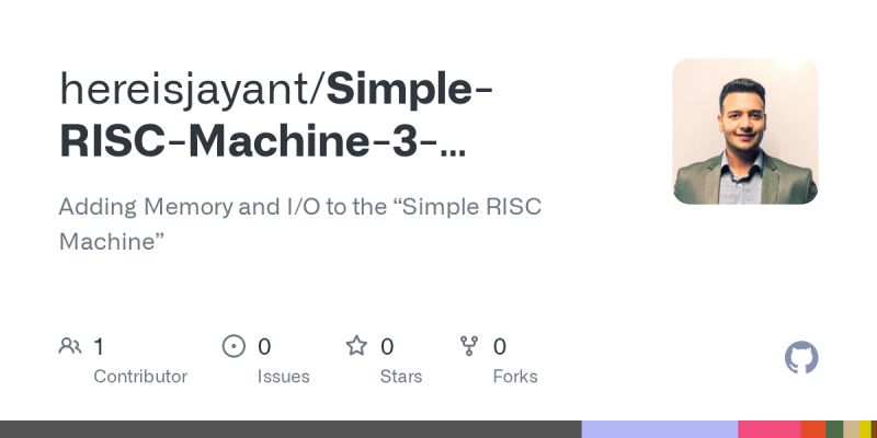 Github Danaharlos Simpleriscmachine Simple Risc Machine Built For - High Quality HD Colorful Illustrations | Free Download