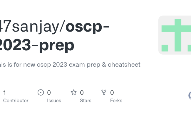 GitHub - 47sanjay/oscp-2023-prep: This Is For New Oscp 2023 Exam Prep ...
