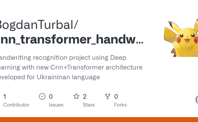 GitHub - BogdanTurbal/cnn_transformer_handwriting_recognition: Handwriting Recognition Project ...