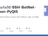 Github Hodaifa98 Ssh Botnet Python Pyqt5 A Basic Ssh Botnet Made