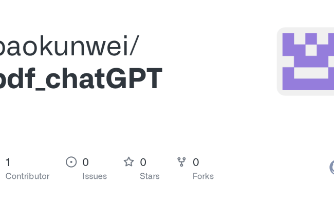 GitHub - Baokunwei/pdf_chatGPT