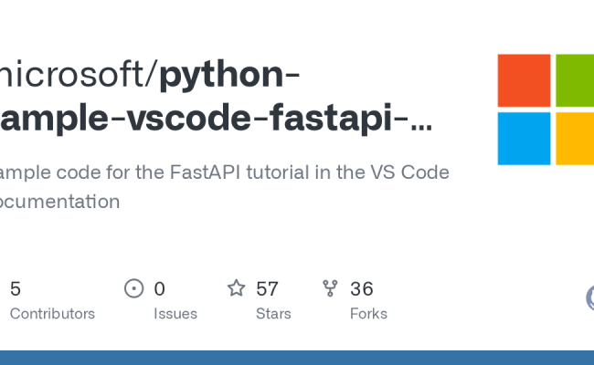 GitHub - Microsoft/python-sample-vscode-fastapi-tutorial: Sample Code ...