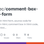 GitHub - Dotnettec/comment-box-in-html-form: Comment Box In Html Form ...