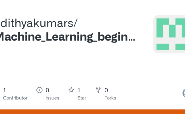 GitHub - Adithyakumars/Machine_Learning_beginners