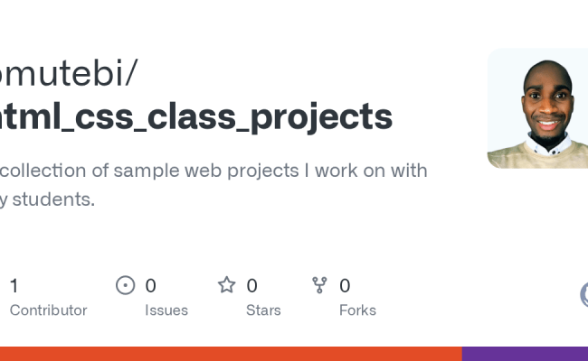 GitHub - Bmutebi/html_css_class_projects: A Collection Of Sample Web ...