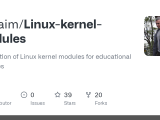 Github Slavaim Linux Kernel Modules A Collection Of Linux Kernel