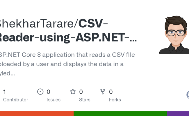 GitHub - ShekharTarare/CSV-Reader-using-ASP.NET-Core: ASP.NET Core 8 ...