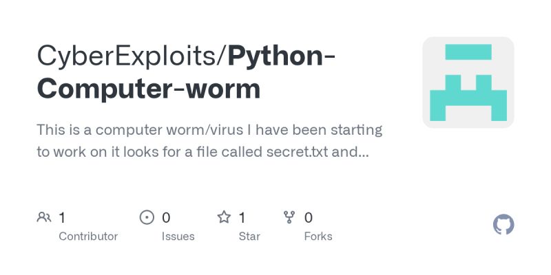Github Pylyf Networm Python Network Worm That Spreads On The Local - Best Landscape Arts in Retina