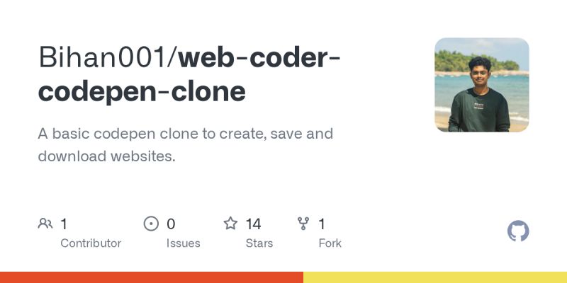 Github Bihan001 Web Coder Codepen Clone A Basic Codepen Clone To - Abstract Illustration Collection - HD Quality