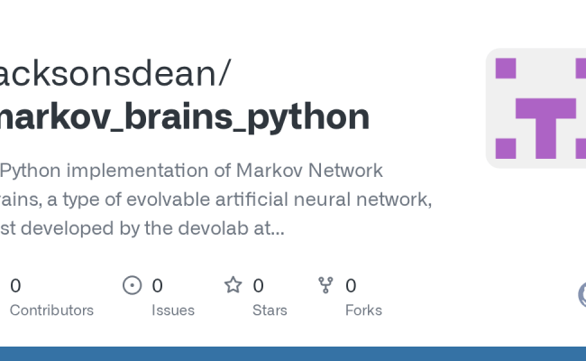 GitHub - Jacksonsdean/markov_brains_python: A Python Implementation Of ...