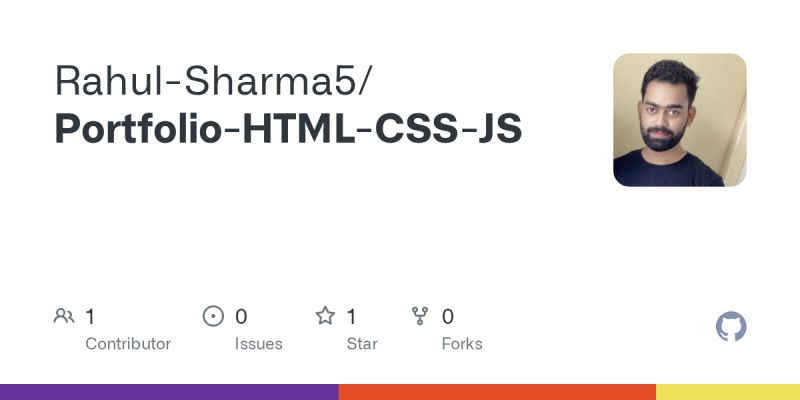 Github Rahul Sharma5 Portfolio Html Css Js - 8K Minimal Arts for Desktop
